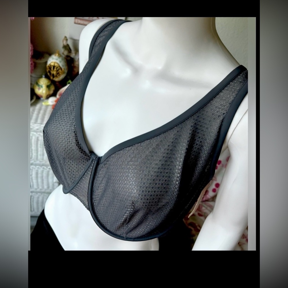 ThirdLove Unlined Modern Mesh Scoop Bra in Grey Color Size 42F NWT